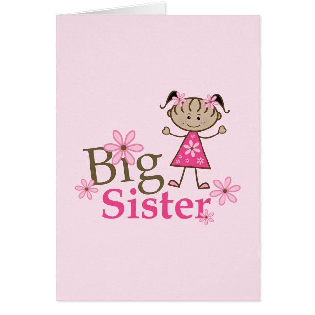 Big Sister Ethnic Stick Figuur Girl (Voorkant)