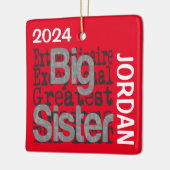 Big Sister Extraordinaire CUSTOM Keramisch Ornament (Links)