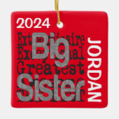 Big Sister Extraordinaire CUSTOM Keramisch Ornament (Voorkant)