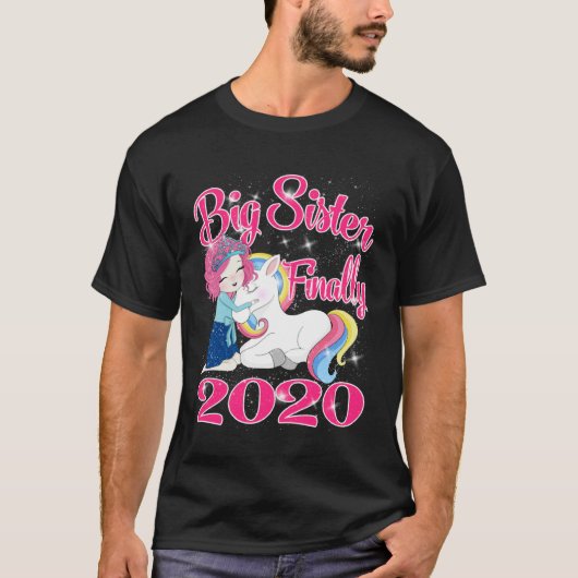Big Sister Finally Unicorn 2020 T-shirt (Voorkant)