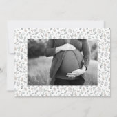 Big Sister Floral Zwangerschap Foto Aankondiging (Achterkant)