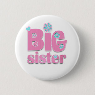 Big Sister Flower Ronde Button 5,7 Cm