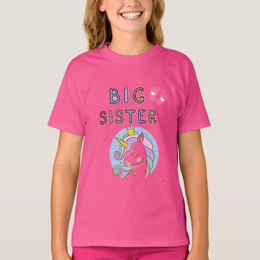 Big Sister Footprints T-shirt (Voorkant)