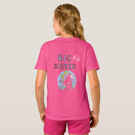Big Sister Footprints T-shirt (Achterkant volledig)