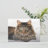 Big Sister Foto Pet Zwangerschap Aankondiging (Staand voorkant)