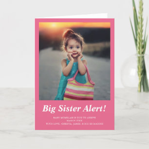 Big Sister Foto Zwangerschap Roze aankondiging