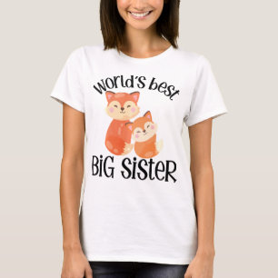 Big Sister Fox Baby aangekondigd T-shirt