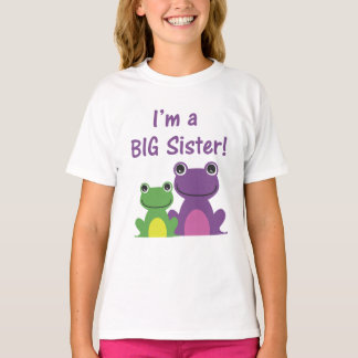 Big Sister Frog Sibling T (Paars/groen) T-shirt
