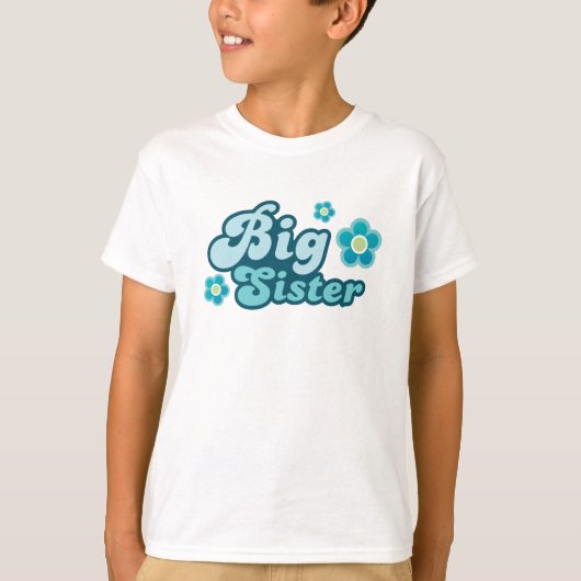 Big Sister Funky Aqua T-shirts (Voorkant)