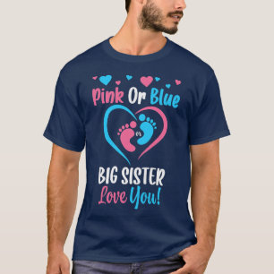 Big Sister Gender Rekaltion for Kids Sibling Baby T-shirt
