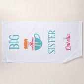 Big Sister Gepersonaliseerde Teacup Aangepaste Tek Strandlaken (Voorkant)