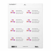 Big Sister Gifts Etiket (Full Sheet)