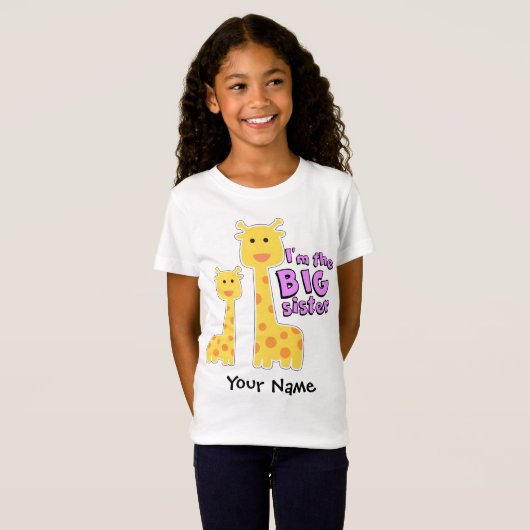 Big Sister Giraffe T-shirt (Voorkant volledig)