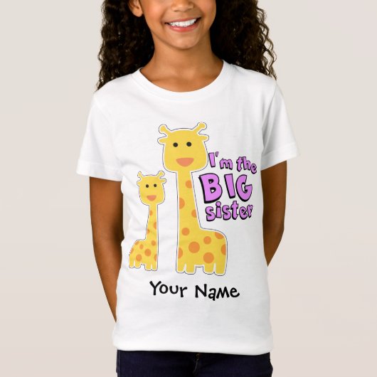 Big Sister Giraffe T-shirt (Voorkant)