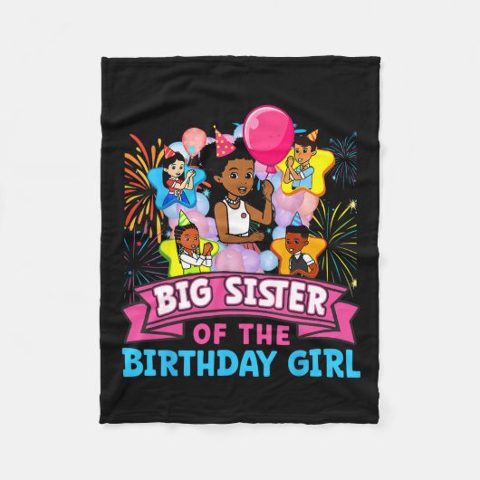 Big Sister Gracie's Corner Birthday Dolls Schattig Fleece Deken (Voorkant)