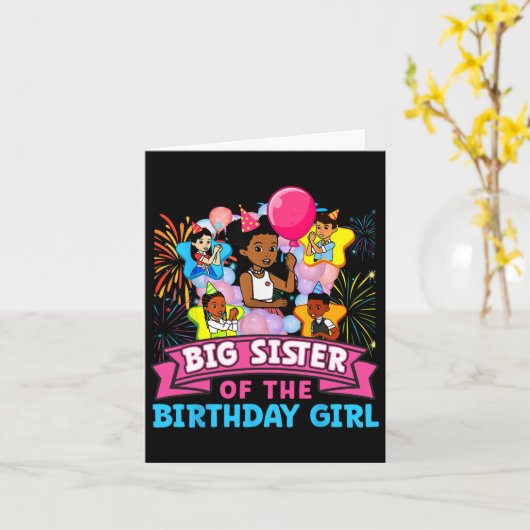 Big Sister Gracie's Corner Birthday Dolls Schattig Kaart (Gele Bloem)