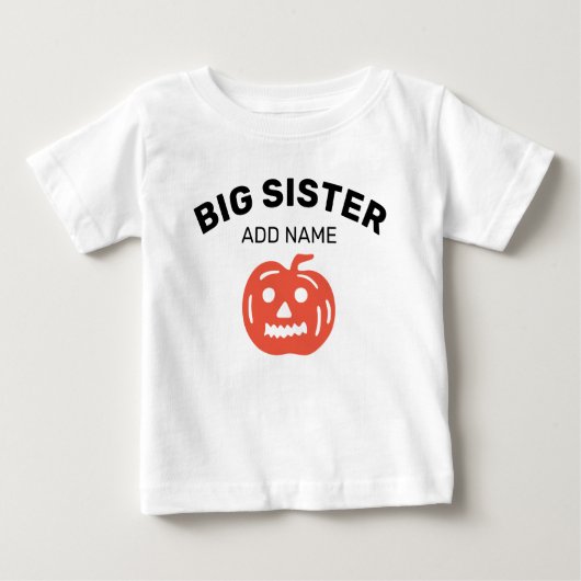 Big Sister Happy Halloween Pumpkin gepersonaliseer (Voorkant)