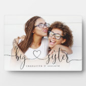 Big Sister Heart Script Gift for Sisters Photo Plo Fotoplaat (voorkant)