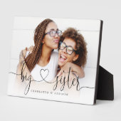 Big Sister Heart Script Gift for Sisters Photo Plo Fotoplaat (Zijkant)