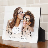 Big Sister Heart Script Gift for Sisters Photo Plo Fotoplaat