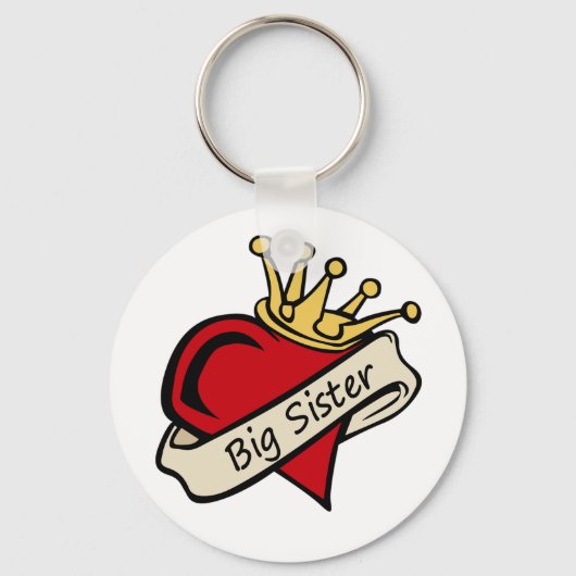 Big Sister Heart Tattoo Sleutelhanger (Voorkant)