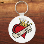 Big Sister Heart Tattoo Sleutelhanger (Voorkant)