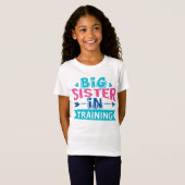 Big Sister in Training - Big Sister kondiging T-shirt (Voorkant volledig)