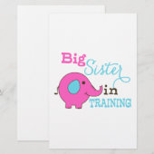 Big Sister in Training Elephant Briefpapier (Voorkant / Achterkant)