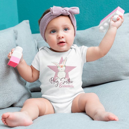 Big Sister kleine konijn Romper