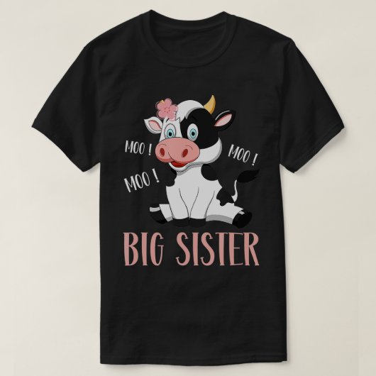 Big Sister Koe Cute Koe Farmer Birthday Matching F T-shirt (Design voorkant)