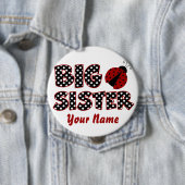 Big Sister Ladybug Red persoonlijke Button (In situ)