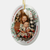 Big Sister Little Brother 2 foto's Warm Quote Keramisch Ornament (Achterkant)