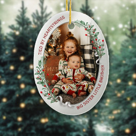 Big Sister Little Brother 2 foto's Warm Quote Keramisch Ornament