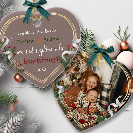 Big Sister Little Brother Love Quote Aangepaste fo Ornament