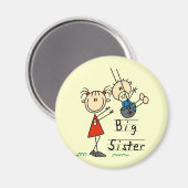 Big Sister Little Brother T-shirts en cadeautjes Magneet (Voorkant / Achterkant)