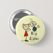 Big Sister Little Brother T-shirts en cadeautjes Ronde Button 5,7 Cm (Voorkant /achterkant)