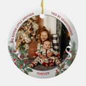 Big Sister Little Brother Warm Quotes Silver Lijst Keramisch Ornament (Achterkant)