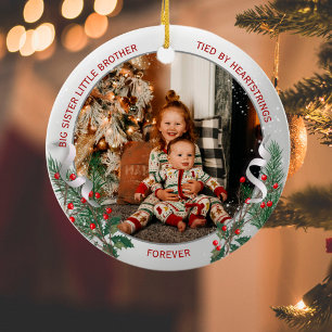 Big Sister Little Brother Warm Quotes Silver Lijst Keramisch Ornament