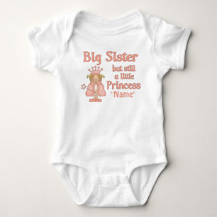 Big Sister Little Princess gepersonaliseerd T-shir Romper