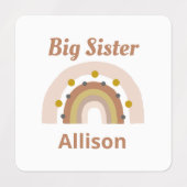 Big Sister Little Sister Boho Rainbow Gepersonalis Labels (Design 2)