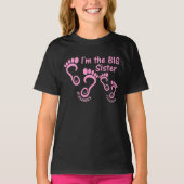 Big Sister Little Sister Footprints T-shirt (Voorkant)