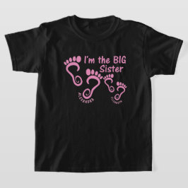 Big Sister Little Sister Footprints T-shirt