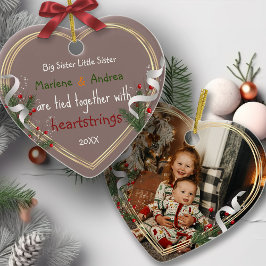 Big Sister Little Sister Sibling Love Quote Foto Ornament