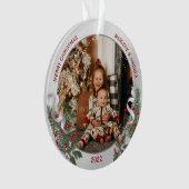 Big Sister Little Sister Warm Quotes Silver Lijst Ornament (voorkant)