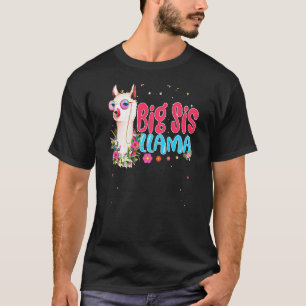 Big Sister Llama Moederdag Women Birthday T-shirt