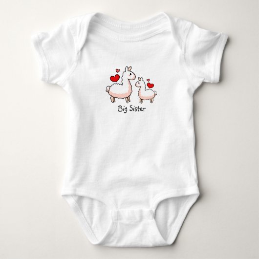 Big Sister Llama Romper (Voorkant)