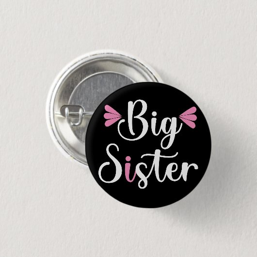 Big Sister, Lovely Ronde Button 3,2 Cm (Voorkant /achterkant)
