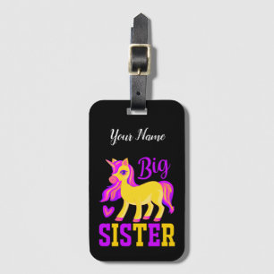 Big Sister Magical Unicorn Bagagelabel