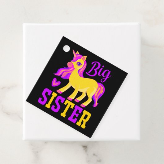 Big Sister Magical Unicorn Bedankjes Labels (In situ)