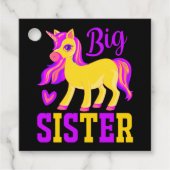Big Sister Magical Unicorn Bedankjes Labels (Voorkant)